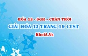 Giải Hóa 12 trang 19 Chân trời Sáng tạo